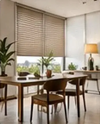 Roller blinds in a commercial space